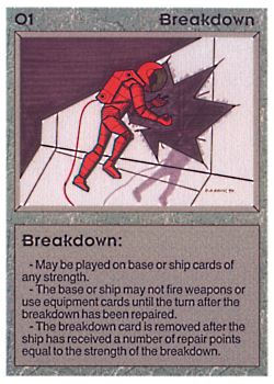 Need: 0    Want: 0    Have: 3 (+35)    Will Trade: 0    In Storage: 2              O1 ‑ Breakdown  Set: AL  Rarity: C1    Artist: Gary A. Kalin    