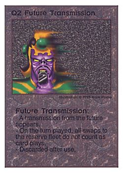 Need: 0    Want: 0    Have: 108    Will Trade: 100    In Storage: 50              O2 ‑ Future Transmission  Set: TG  Rarity: U1    Artist: Mark Poole    