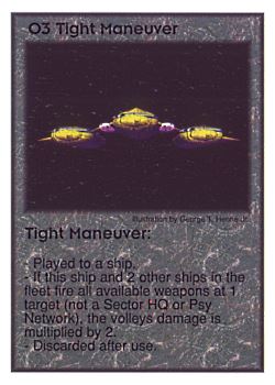 Need: 2    Want: 10    Have: 1    Will Trade: 0    In Storage: 0              O3 ‑ Tight Maneuver  Set: GI  Rarity: U1    Artist: George T. Henne Jr.    