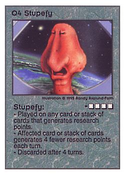 Need: 0    Want: 0    Have: 145    Will Trade: 137    In Storage: 51              O4 ‑ Stupefy  Set: PoM  Rarity: U1    Artist: Randy Asplund‑Faith    