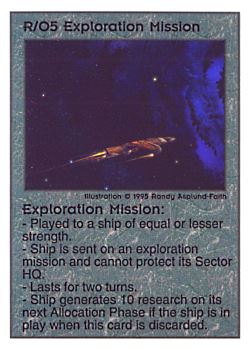 Need: 0    Want: 0    Have: 37    Will Trade: 29    In Storage: 23              R/O5 ‑ Exploration Mission  Set: PoM  Rarity: V1    Artist: Randy Asplund‑Faith    