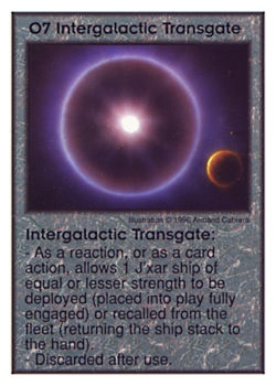 Need: 2    Want: 10    Have: 1    Will Trade: 0    In Storage: 0              O7 ‑ Intergalactic Transgate  Set: Per  Rarity: V1    Artist: Armand Cabrera    