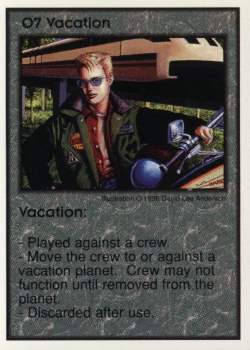 Need: 3    Want: 10    Have: 0    Will Trade: 0    In Storage: 0              O7 ‑ Vacation  Set: GI  Rarity: U1    Artist: David Lee Anderson    