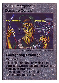 Need: 0    Want: 0    Have: 29 (+30)    Will Trade: 27    In Storage: 21              R/O8 ‑ Emergency Damage Control  Set: UE  Rarity: V1    Artist: Paul 'Prof' Herbert    