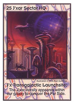 Need: 0    Want: 10    Have: 3    Will Trade: 0    In Storage: 0              HQ25 ‑ J'xar Sector HQ  Set: GI  Rarity: V3    Artist: Alan Gutierrez    