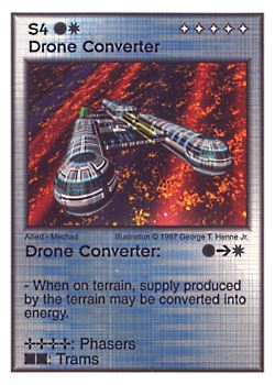 Need: 0    Want: 3    Have: 10    Will Trade: 0    In Storage: 0              S4 ‑ Drone Converter  Set: AF  Rarity: R2    Artist: George T. Henne Jr.    