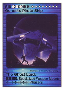Need: 0    Want: 1    Have: 3    Will Trade: 0    In Storage: 0              S10 ‑ Gohest's Pirate Ship ‑ The Ghost Lord  Set: Pir  Rarity: E1    Artist: David A. Cherry    