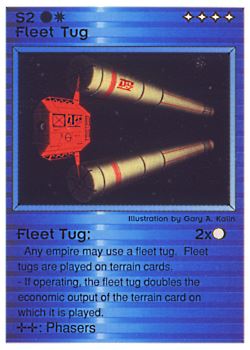 Need: 0    Want: 0    Have: 22 (+105)    Will Trade: 18    In Storage: 15              S2 ‑ Fleet Tug  Set: PE  Rarity: R1    Artist: Gary A. Kalin    