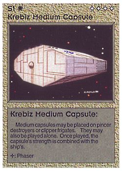 Need: 0    Want: 0    Have: 41 (+3)    Will Trade: 36    In Storage: 34              S1 ‑ Krebiz Medium Capsule  Set: BE  Rarity: C1    Artist: Gary A. Kalin    