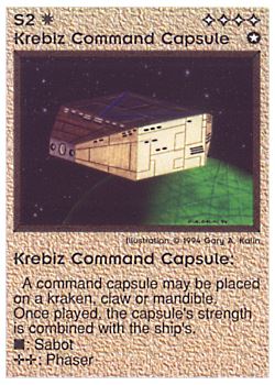 Need: 0    Want: 0    Have: 25    Will Trade: 17    In Storage: 14              S2 ‑ Krebiz Command Capsule  Set: PE  Rarity: R1    Artist: Gary A. Kalin    