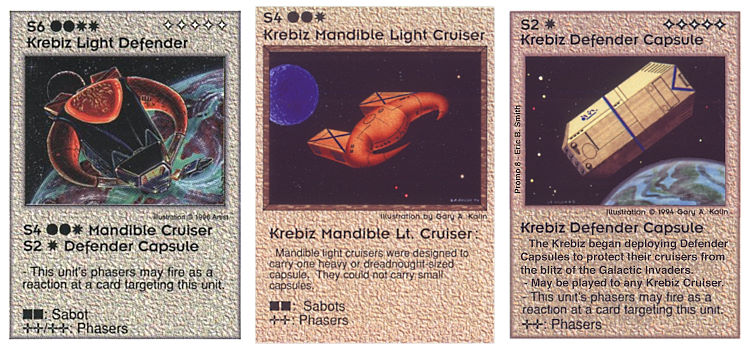 Need: 0    Want: 0    Have: -1    Will Trade: 0    In Storage: 0              S6 ‑ Krebiz Light Defender (Combo)  Set: Pro8  Rarity: Pro8    Artist: Christina Wald & Gary A. Kalin    