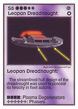 Need: 2    Want: 8    Have: 3    Will Trade: 0    In Storage: 0              S8 ‑ Leopan Dreadnought  Set: GI  Rarity: U1    Artist: Sigmund Frye    