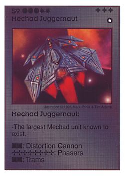 Need: 1    Want: 6    Have: 6    Will Trade: 0    In Storage: 1              S9 ‑ Mechad Juggernaut  Set: AT  Rarity: V1    Artist: Mark Poole & Tim Adams    