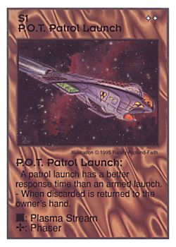 Need: 0    Want: 0    Have: 16    Will Trade: 8    In Storage: 2              S1 ‑ P.O.T. Patrol Launch  Set: AT  Rarity: U1    Artist: Randy Asplund‑Faith    