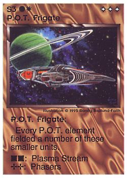 Need: 0    Want: 0    Have: 49 (+144)    Will Trade: 45    In Storage: 29              S3 ‑ P.O.T. Frigate  Set: NE  Rarity: C1    Artist: Randy Asplund‑Faith    