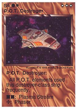 Need: 0    Want: 0    Have: 49 (+148)    Will Trade: 45    In Storage: 28              S4 ‑ P.O.T. Destroyer  Set: NE  Rarity: C1    Artist: Randy Asplund‑Faith    