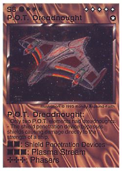 Need: 0    Want: 0    Have: 7 (+41)    Will Trade: 5    In Storage: 3              S8 ‑ P.O.T. Dreadnought  Set: NE  Rarity: V1    Artist: Randy Asplund‑Faith    