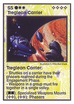 Need: 5    Want: 4    Have: 4    Will Trade: 0    In Storage: 0              S5 ‑ Treglean Carrier  Set: GI  Rarity: U1    Artist: Alan Clark    