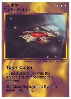 Need: 0    Want: 0    Have: 42 (+119)    Will Trade: 38    In Storage: 25              S3 ‑ Tufor Cutter  Set: NE  Rarity: C1    Artist: Randy 'Tarkas' Hoar    