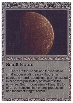 Need: 0    Want: 0    Have: 3 (+28)    Will Trade: 0    In Storage: 2              T1 ‑ Small Moon  Set: AL  Rarity: C1    Artist: Space, Time & Art    