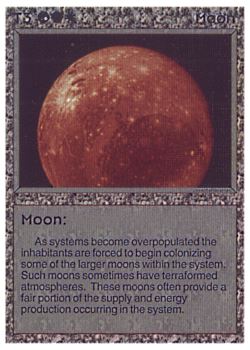 Need: 0    Want: 0    Have: 1 (+54)    Will Trade: 0    In Storage: 0              T3 ‑ Moon  Set: AL  Rarity: U2    Artist: Space, Time & Art    