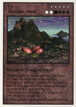 Need: 5    Want: 8    Have: 0    Will Trade: 0    In Storage: 0              T5 ‑ Dragon Nest ‑ Ancient Dragon Nest  Set: Pro6  Rarity: Pro6    Artist: Sigmund Frye    