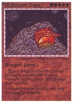 Need: 0    Want: 0    Have: 36 (+49)    Will Trade: 32    In Storage: 27              T5 ‑ Dragon Cave  Set: PE  Rarity: R1    Artist: Lawrence Allen Williams    