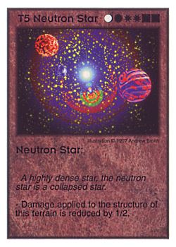 Need: 0    Want: 8    Have: 5    Will Trade: 0    In Storage: 0              T5 ‑ Neutron Star  Set: AF  Rarity: R3    Artist: Andrew Smith    