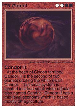 Need: 0    Want: 0    Have: 25 (+197)    Will Trade: 21    In Storage: 12              T5 ‑ Planet ‑ Candor II (Large Text)  Set: PE  Rarity: U2    Artist: Josepha Haveman    
