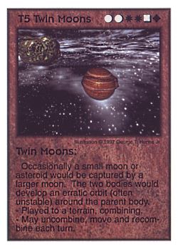 Need: 3    Want: 4    Have: 6    Will Trade: 0    In Storage: 0              T5 ‑ Twin Moons  Set: AF  Rarity: R3    Artist: George T. Henne Jr.    