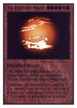 Need: 4    Want: 6    Have: 3    Will Trade: 0    In Storage: 0              T6 ‑ Filarian Moon ‑ Infested Moon  Set: Per  Rarity: V1    Artist: C. Henry Schulte    