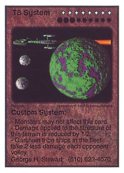Need: 0    Want: 11    Have: 2    Will Trade: 0    In Storage: 0              T8 ‑ System ‑ Custom System Garshain (Garshain)  Set: Pro6  Rarity: Pro6    Artist: C. Henry Schulte    