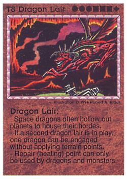 Need: 0    Want: 0    Have: 9 (+34)    Will Trade: 7    In Storage: 3              T8 ‑ Dragon Lair  Set: PE  Rarity: V1    Artist: Robert A. Kraus    