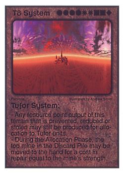 Need: 2    Want: 8    Have: 3    Will Trade: 0    In Storage: 1              T8 ‑ System ‑ Tufor System  Set: Per  Rarity: V1    Artist: Andrew Smith    