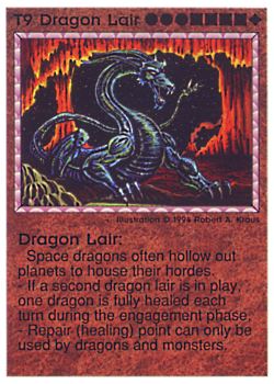 Need: 0    Want: 0    Have: 32 (+43)    Will Trade: 30    In Storage: 25              T9 ‑ Dragon Lair  Set: PE  Rarity: V2    Artist: Robert A. Kraus    