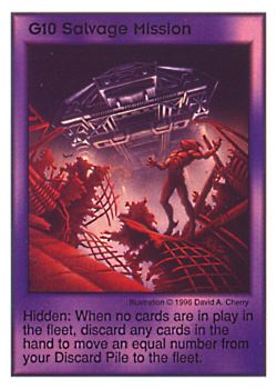 Need: 0    Want: 0    Have: 3    Will Trade: 1    In Storage: 2              G10 ‑ Salvage Mission  Set: Per  Rarity: E1    Artist: David A. Cherry    