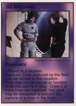 Need: 2    Want: 10    Have: 1    Will Trade: 0    In Storage: 0              G3 ‑ Prisoners  Set: GI  Rarity: U1    Artist: David A. Cherry    