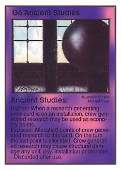 Need: 0    Want: 3    Have: 10    Will Trade: 0    In Storage: 0              G6 ‑ Ancient Studies  Set: Per  Rarity: U1    Artist: Michael Trapp    